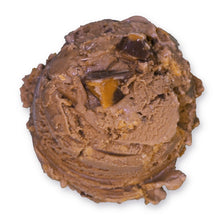 Load image into Gallery viewer, Smooth chocolate ice cream brimming with mouthwatering peanut butter ripples and rich peanut butter cups.