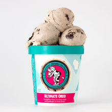 Load image into Gallery viewer, To make this flavor, we mix boatloads of crushed Oreo cookies into the cream. After freezing we pile in mountains of whole Oreo cookies, crème and all.